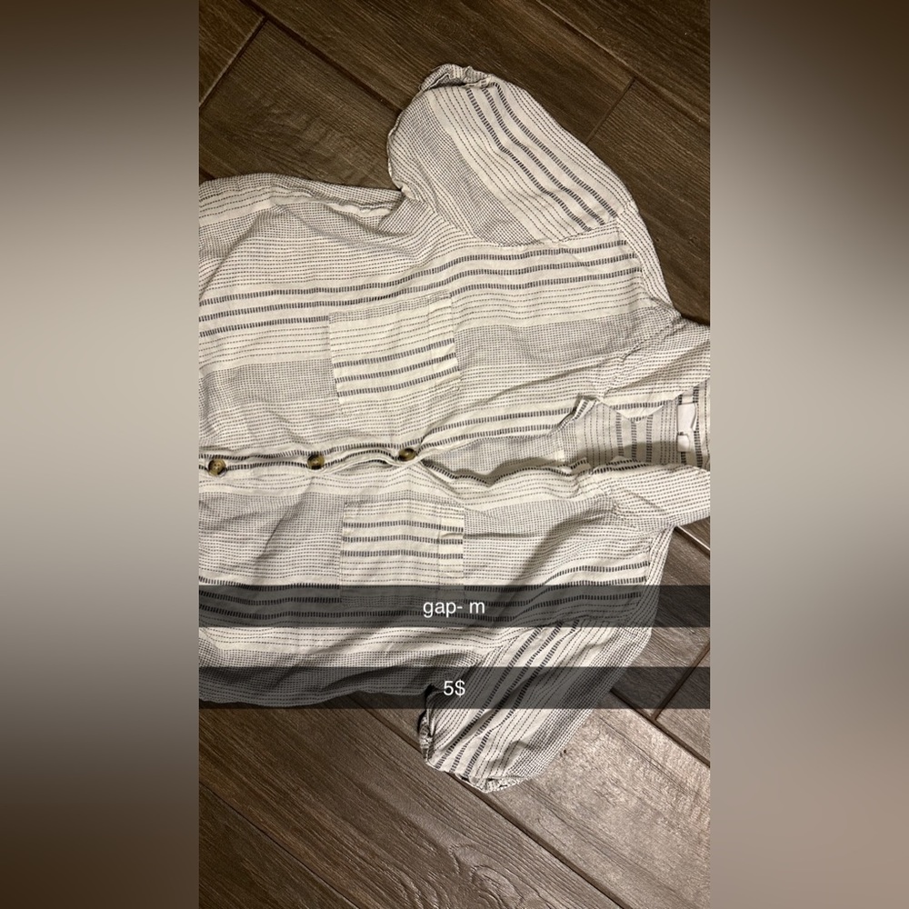 white and grey button down shirt